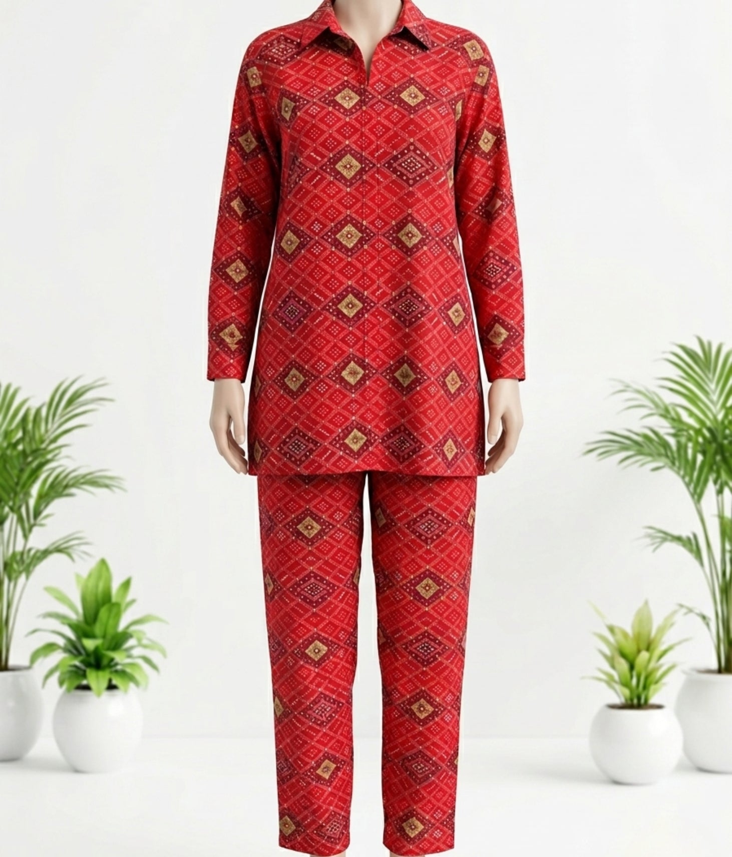 Ruby Chunri Co-Ord Set