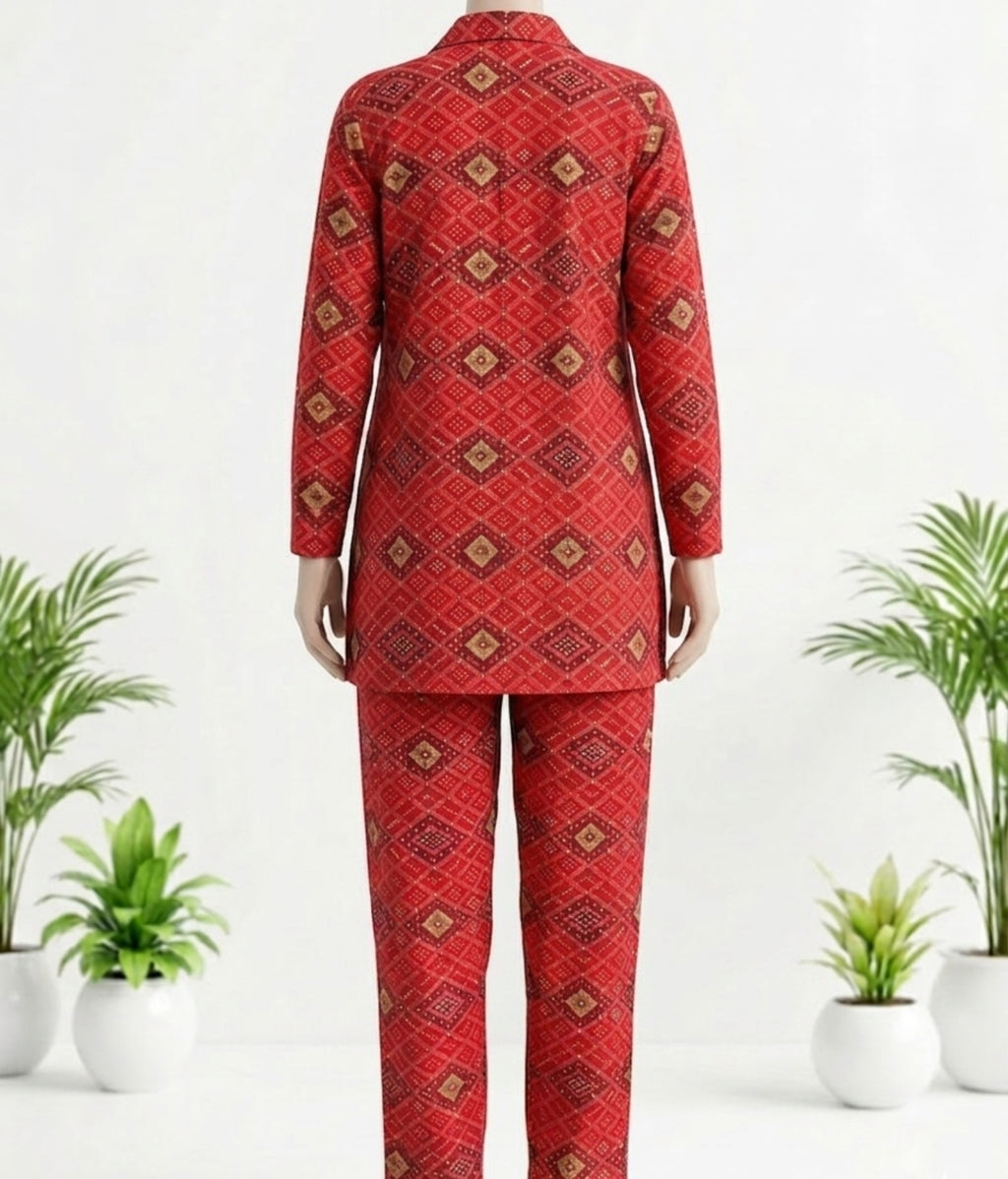 Ruby Chunri Co-Ord Set
